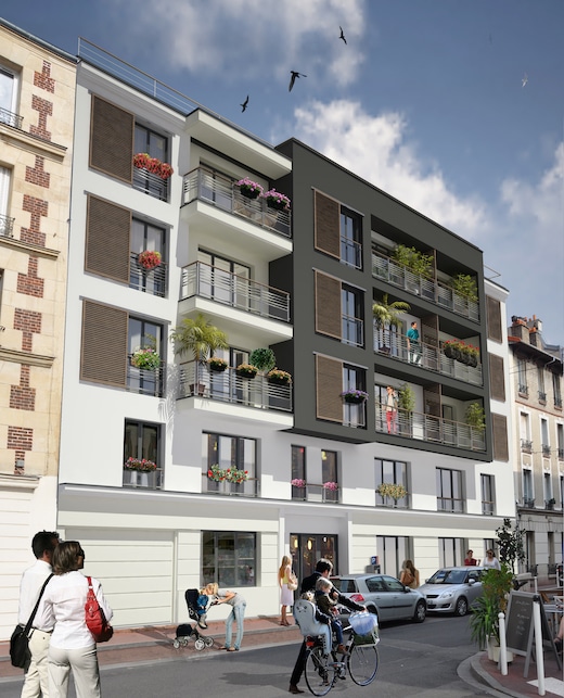 façade programme Cascade, immeuble Chatenay-Malabry, Erisma
